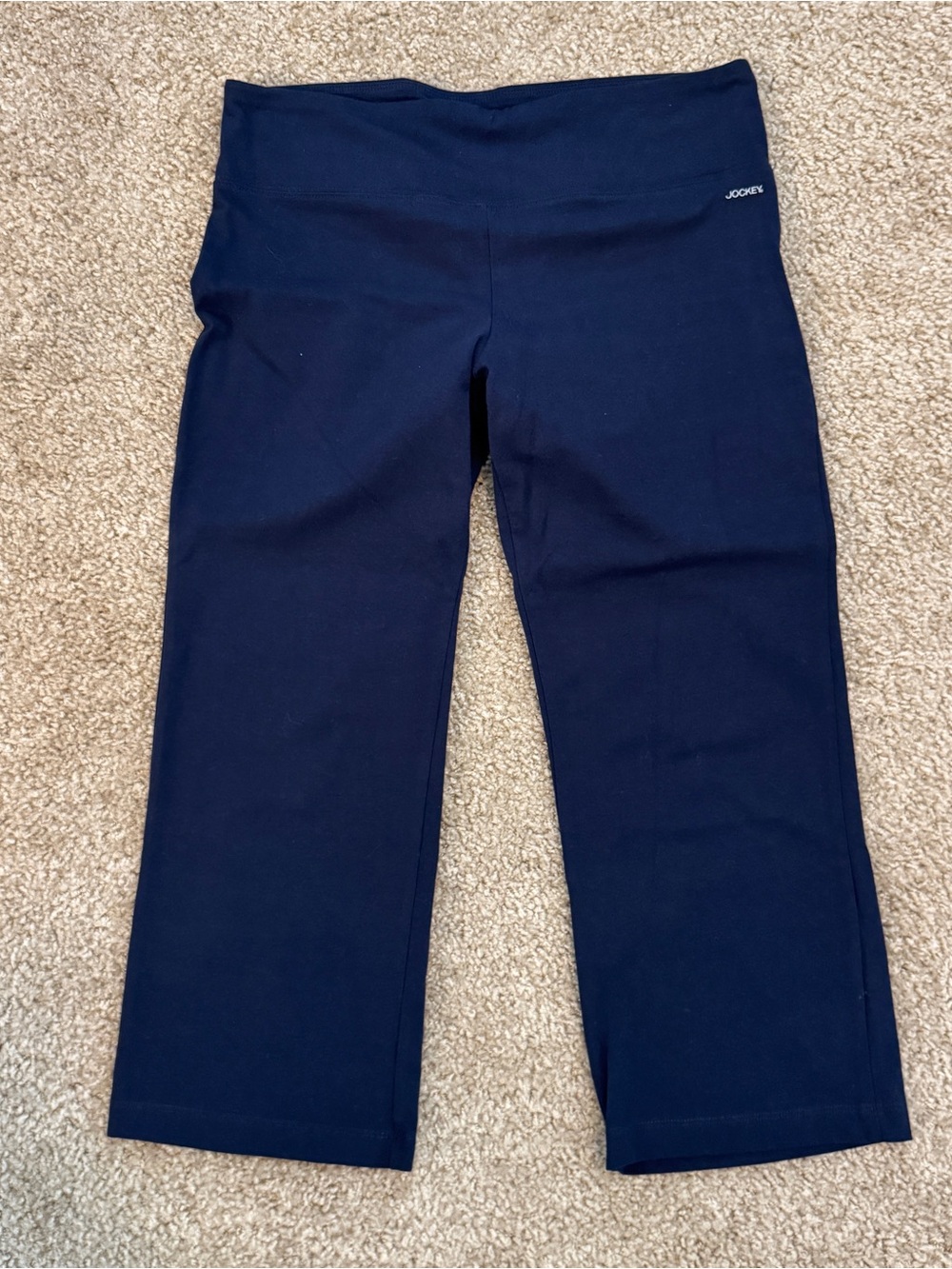 Jockey navy blue capri leggings, size L